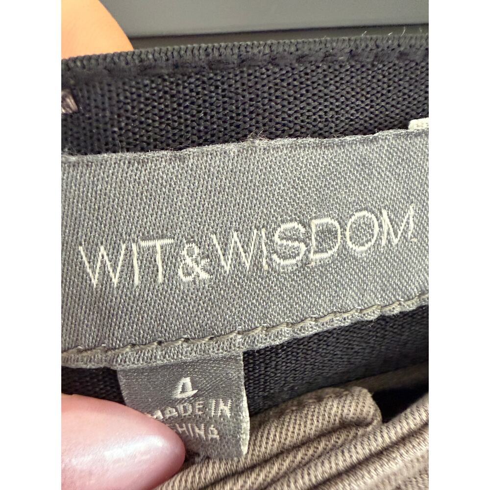 Wit & Wisdom Ab-Solution Skinny Jeans Taupe Brown Mid Rise Stretch Denim Size 4 - Picture 5 of 8
